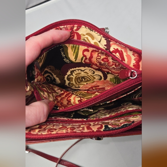 Brighton Croc-Embossed Wine Crossbody with Silver Ring - Picture 8 of 15